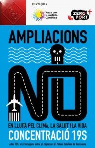 Concentración en contra de la ampliación del Aeropuerto del Prat